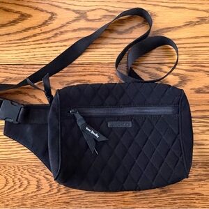 Vera Bradley Black Quilted Crossbody Bag Fanny Pack